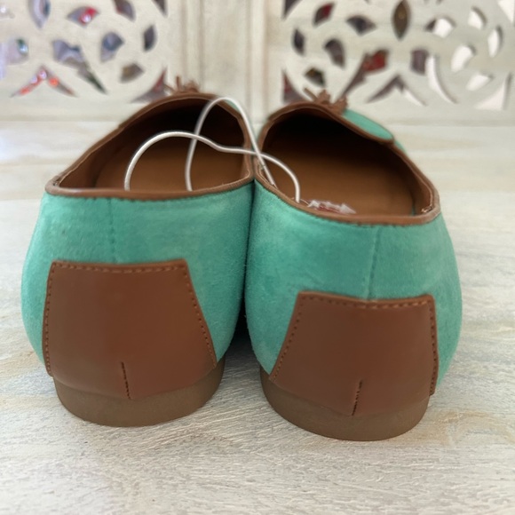 NWT MERONA Women's Mali Green Loafers Flats Shoes Brown Tassels Mint NEW SZ 8.5 - Picture 3 of 7